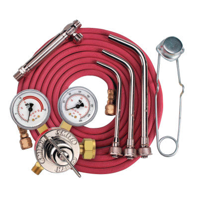 Handi-Heet Outfit, Air-Acetylene, Brass Handle, (3) Tips, 40 cu ft B Tank
