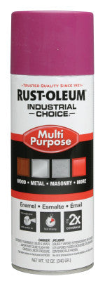 Industrial Choice 1600 System Enamel Aerosols,12oz, OSHA Safety Purple, Hi-Gloss