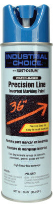 M1600/M1800 Precision-Line Inverted Marking Paint,17oz, Caution Blue, WaterBase
