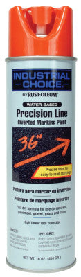 M1600/M1800 Precision-Line Inverted Marking Paint,17oz, Alert Orange, WaterBase