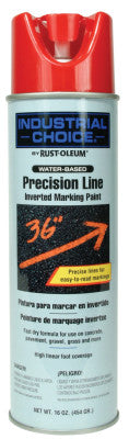 M1600/M1800 Precision-Line Inverted Marking Paint,17oz, Safety Red, Water-Based