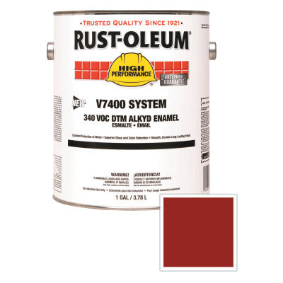High Performance V7400 System DTM Alkyd Enamel, 1 Gal, Fire Hdrnt Red, High-Glss