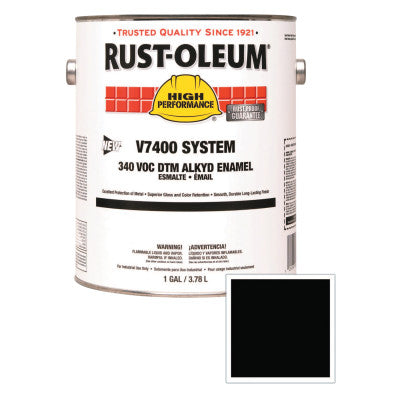 High Performance V7400 System DTM Alkyd Enamel, 1 Gal, Black, Flat