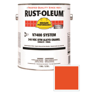 High Performance V7400 System DTM Alkyd Enamel, 1 Gal, Intrntnl Orng, High-Gloss