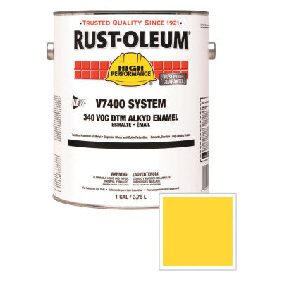 High Performance V7400 System DTM Alkyd Enamel, 1 Gal, Yellow, High-Gloss