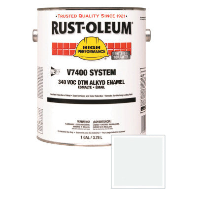 High Performance V7400 System DTM Alkyd Enamel, 1 Gal, Flat White, Flat