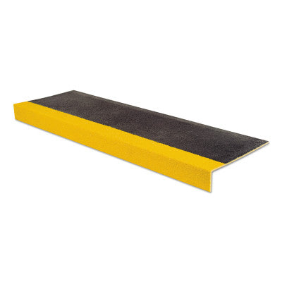 SafeStep Anti-Slip Step Edges, 13 1/2 in x 48 in, Black/Yellow