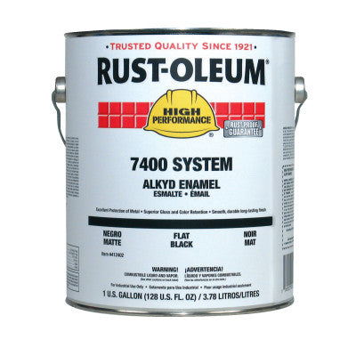High Performance 7400 System DTM Alkyd Enamels, 1 Gallon Can, Flat Black