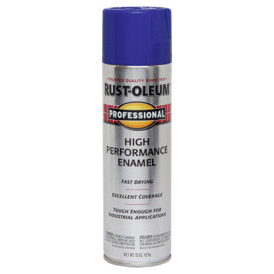 High Performance Enamel Spray Paints, 15 oz, Blue, Gloss Finish
