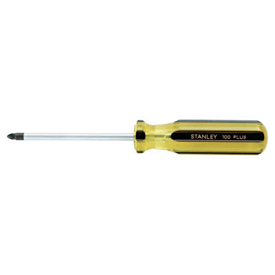 100 Plus Phillips Tip Screwdriver, 8 1/4" Long, Tip Size #2, 1/4" Shank Dia