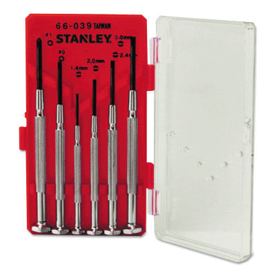 6 Pc. Jewelers Screwdriver Sets, Phillips; Slotted