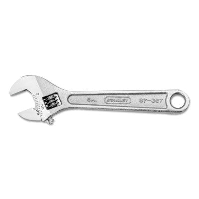 Adjustable Wrenches, 6 in Long, 3/4 in Opening, Chrome