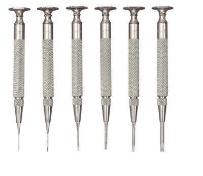 Jewelers' Screwdriver Sets, Slotted, 6 Piece