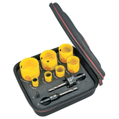 Fast Cut Plumbers Holesaw Kits, 3/4 in - 2 1/4 in Cut Diam
