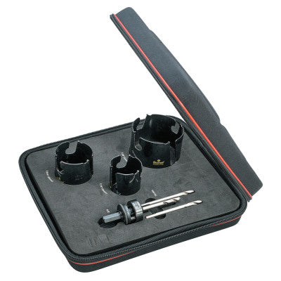 6 Piece Tungsten Carbide Tipped Fastcut Holesaw Kit, 2 1/8" - 3 5/8" Cut Dia.