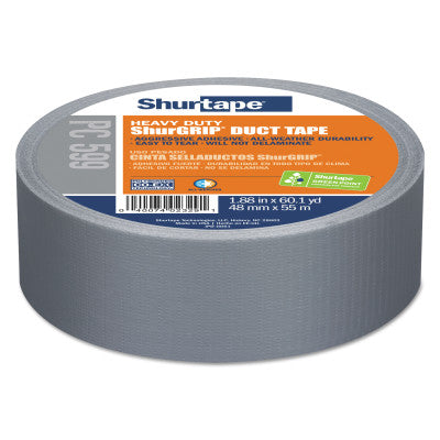 PC 599 ShurGrip Heavy-Duty Duct Tapes, 72 mm x 55 M x 9 mil, Silver