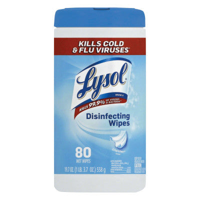 Disinfecting Wipes, Crisp Linen Scent, 7 x 8, 80/Canister