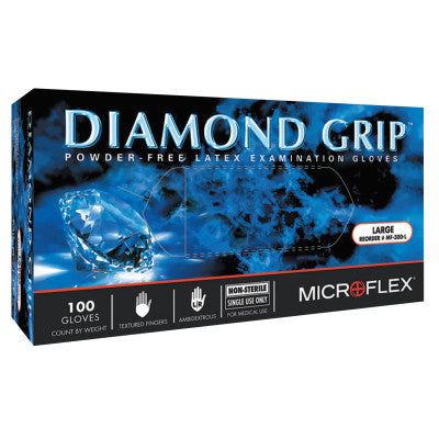 Diamond Grip Examination Gloves, Large, Natural