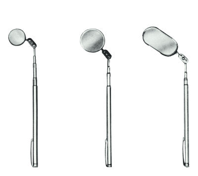 Pocket Telescoping Inspection Mirrors, 7/8 in Dia., 4 1/2 in-18 in L