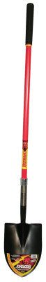 Round Point Shovels, 11.5 X 9 Blade, 48in Fiberglass Straight Handle