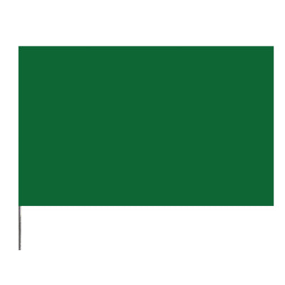 Stake Flags, 4 in x 5 in, 21 in Height, PVC/Steel Wire, Green