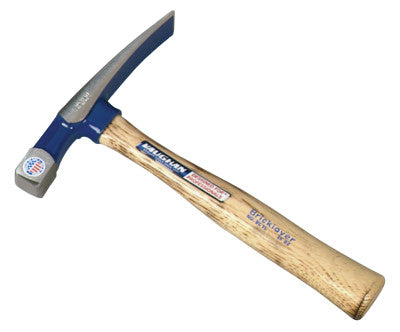 Bricklayer's Hammers, 16 oz, 11 in, Hickory Handle