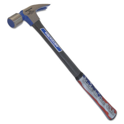Fiberglass Hammer, Forged Steel Head, Straight Handle, 17 in, 2.06 lb