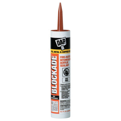 BLOCKADE Fire-Rated High Perf Intumescent Acrylic Latex Sealants, 10.1 oz , Red