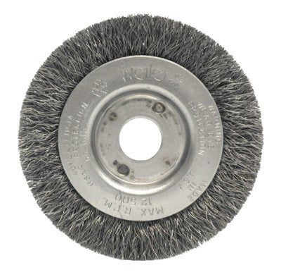 Narrow Face Crimped Wire Wheel, 3 in D, .0118 Steel Wire