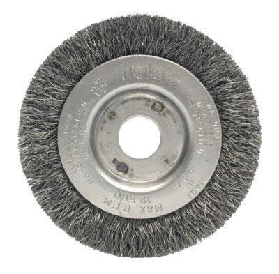 Narrow Face Crimped Wire Wheel, 3 in D, .006 Stainless Steel Wire