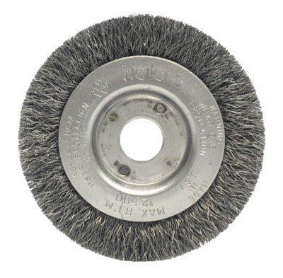 Narrow Face Crimped Wire Wheel, 3 in D x 7/16 in W, .014 Steel Wire, 6,000 rpm