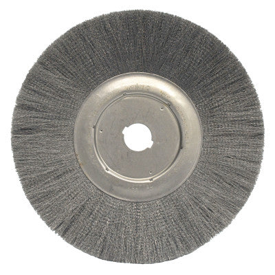 Narrow Face Crimped Wire Wheel, 12 in D, .014 Steel, 2 in Arbor