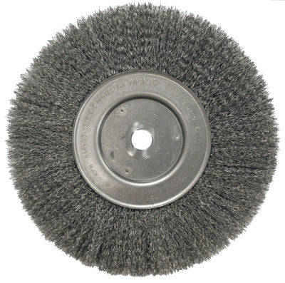 Crimped Wire Wheel, 10 in D x 3/4 in W, .014 in Stainless Steel, 4,000 rpm