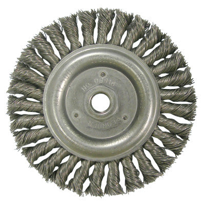 Roughneck Stringer Bead Wheel, 6 in D x 1/2 W, 30 Knots, .023 Wire, 12,500 rpm