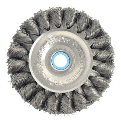 Wide Face Standard Twist Knot Wire Wheel, 4 in Dia. x 3/4 W, 20,000 rpm