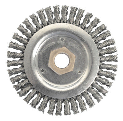 Stringer Bead Brush, 4 1/2 in D x 3/16 in W, .02 in Carbon Steel, 12,500 rpm