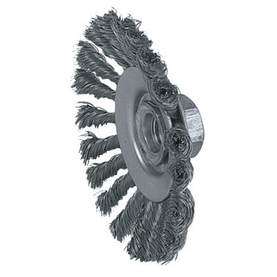 Knot Wire Bevel Wheel, 4 in D, .014 Wire
