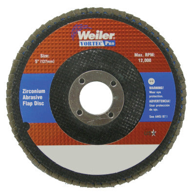 5" Vortec Pro Abrasive Flap Disc, Angled, Phenolic Back