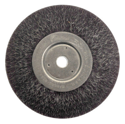 Polyflex Narrow Face Crimped Wire Wheel, 8 in D