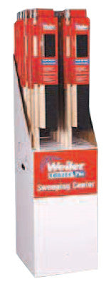 Coarse Sweeping Broom Display Packs, 24 in Hardwood Block, 4 in Trim L, Palmyra