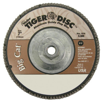 Big Cat High Density Flat Style Flap Discs, 7", 60 Grit, 5/8"-11 Arbor, 8600 rpm