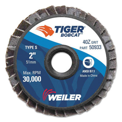 Bobcat Flat Style Flap Discs, 2 in, 40 Grit, 30,000 rpm