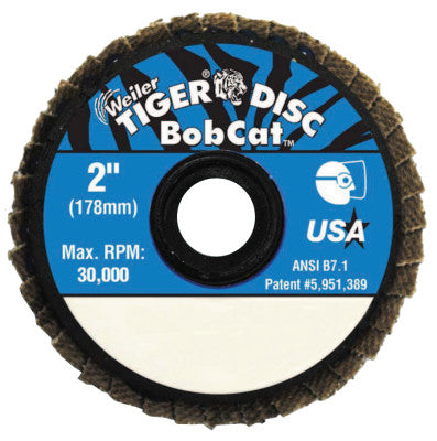 Bobcat Flat Style Flap Discs, 2 in, 80 Grit, 30,000 rpm