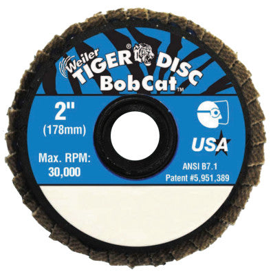 Bobcat Flat Style Flap Discs, 2 in, 120 Grit, 30,000 rpm