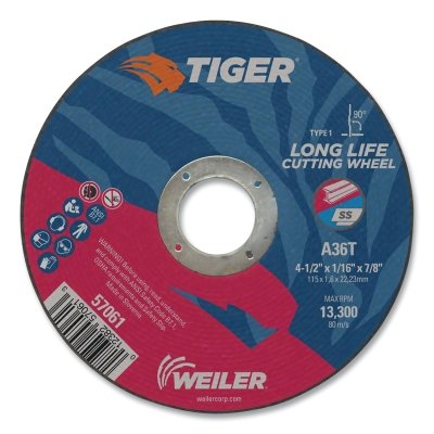 4-1/2 X 1/16 TIGER TY1C-O WHL A60T 7/8 AH