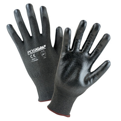 713HGBU Palm Coated HPPE Gloves, Medium, Black