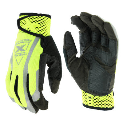 Extreme Work Safety Gloves, Synthetic Leather, Large, Green