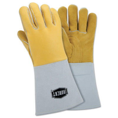 Top Grain Elk Welding Gloves, Top Grain Elk Hide, Medium, Gray