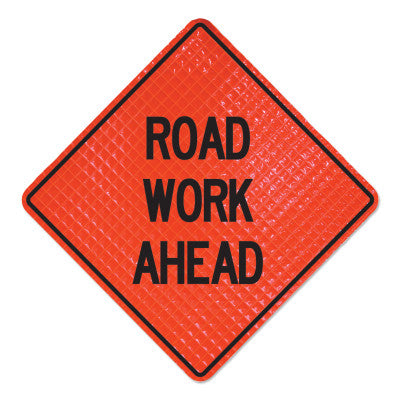 Road Work Ahead Signs, Road Closed Ahead, Orange