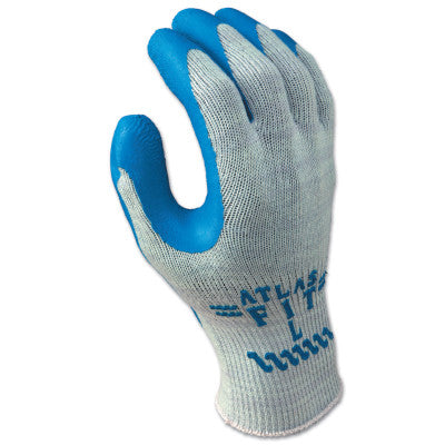 Atlas Fit 300 Rubber-Coated Gloves, X-Large, Blue/Gray